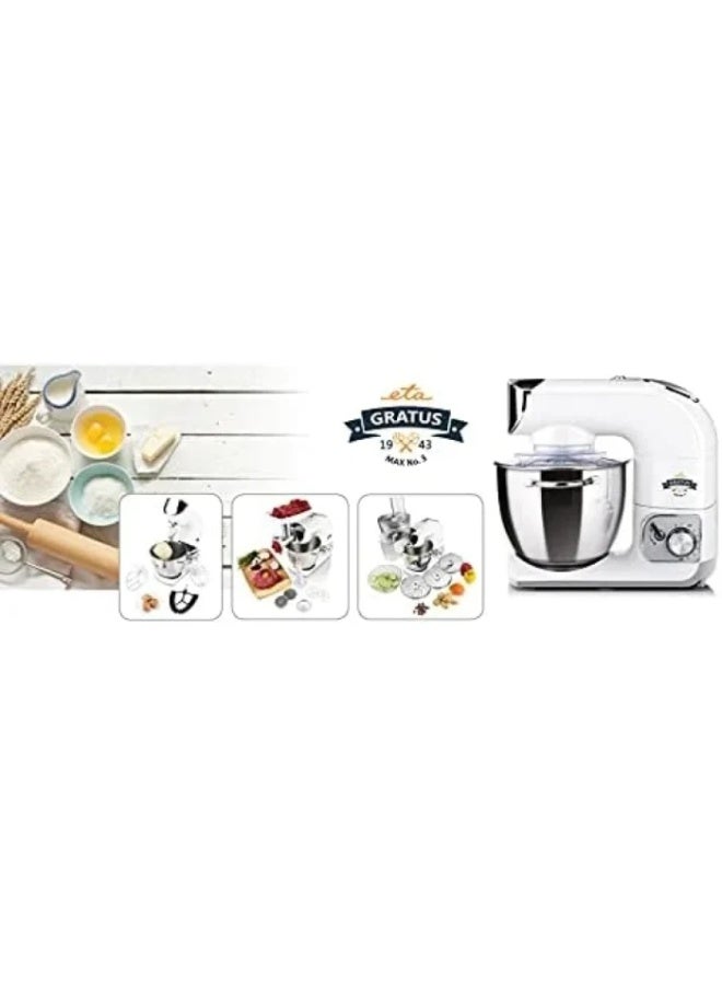 ETA Gratus MAX III Professional Stand Mixer (002890061) – 1200W Heavy-Duty Planetary Kitchen Machine – 5.5L Stainless Steel Bowl – Multi-Functional Mixer with Meat Grinder & Patisserie Set - Image 4